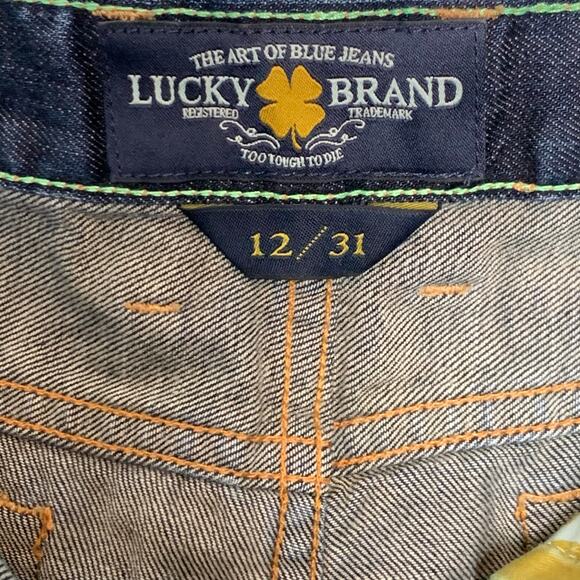 Lucky Brand Abbey Double Rolled Cuff Jean Shorts in Dark Wash Size 12/31 - Picture 4 of 5